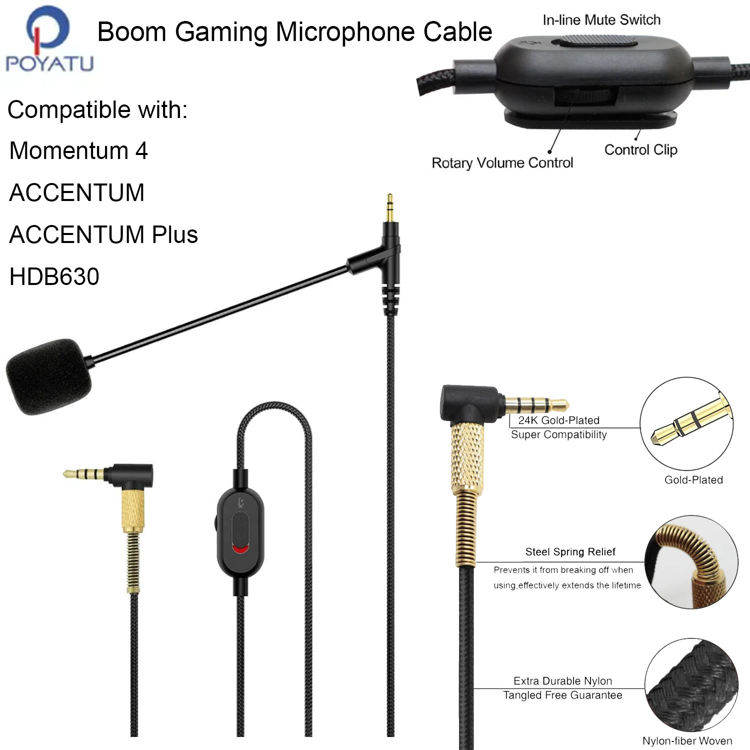 Câble de casque Boom Mic pour  - Sennheiser Headphone Momentum 4 avis et prix